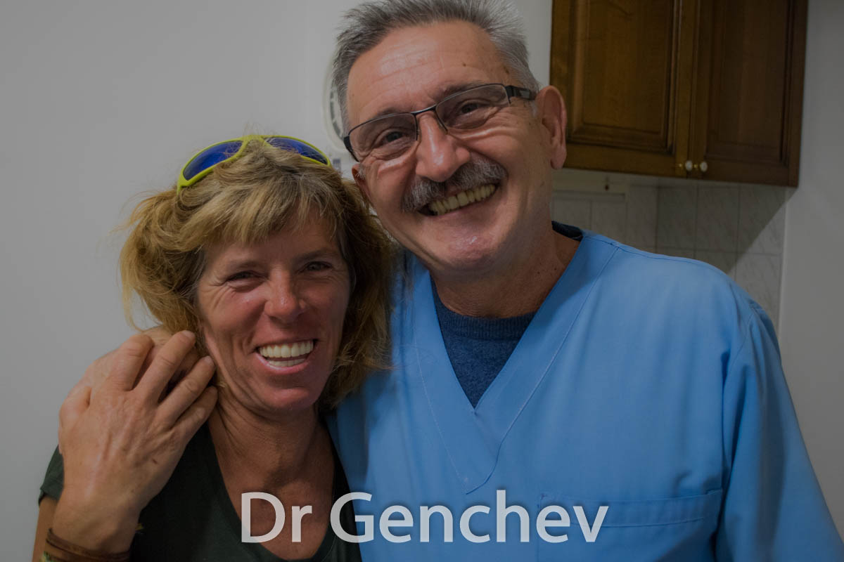 Dott Genchev with patient for basal dental implants in Plovdiv Bulgaria